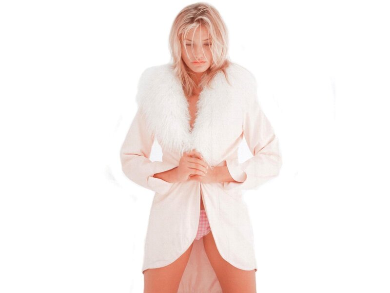 woman in white robe