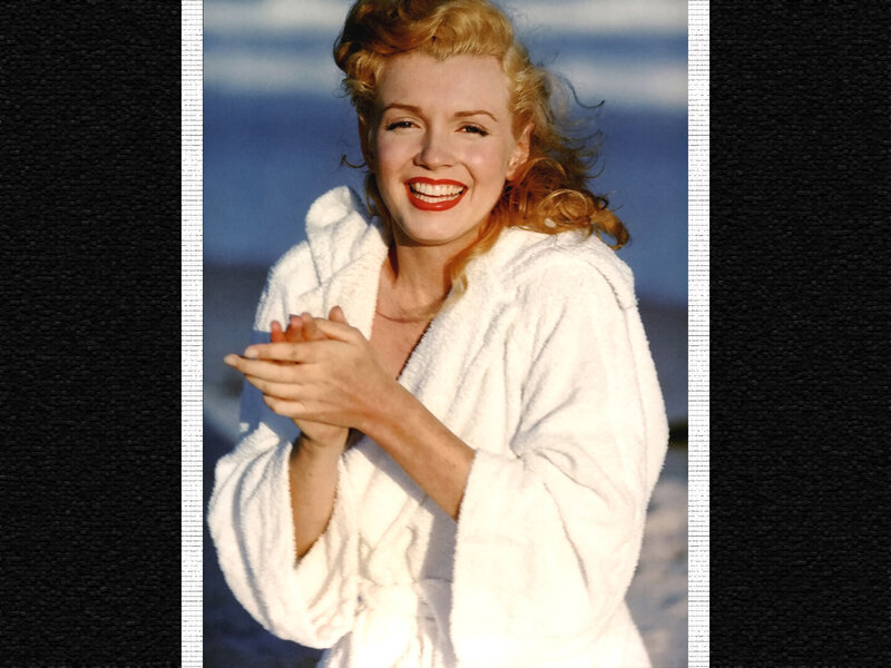 Woman in White Robe — Happy