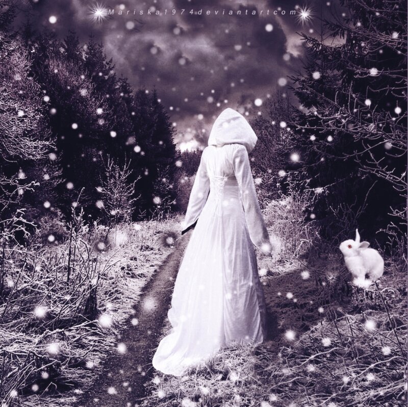 Woman in White Robe — Mysterious