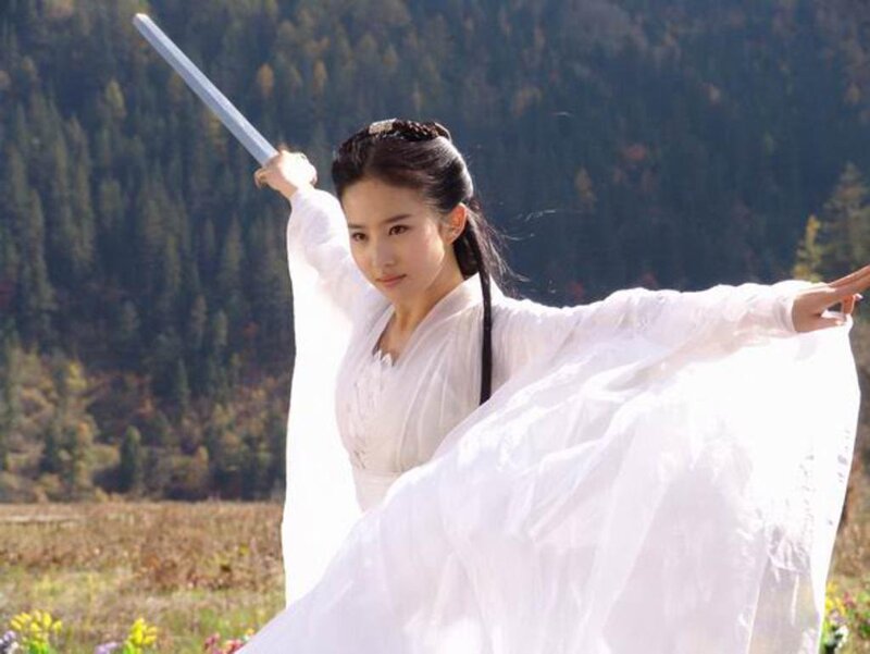 Woman in White Robe — Serene, Afternoon, Photograph
