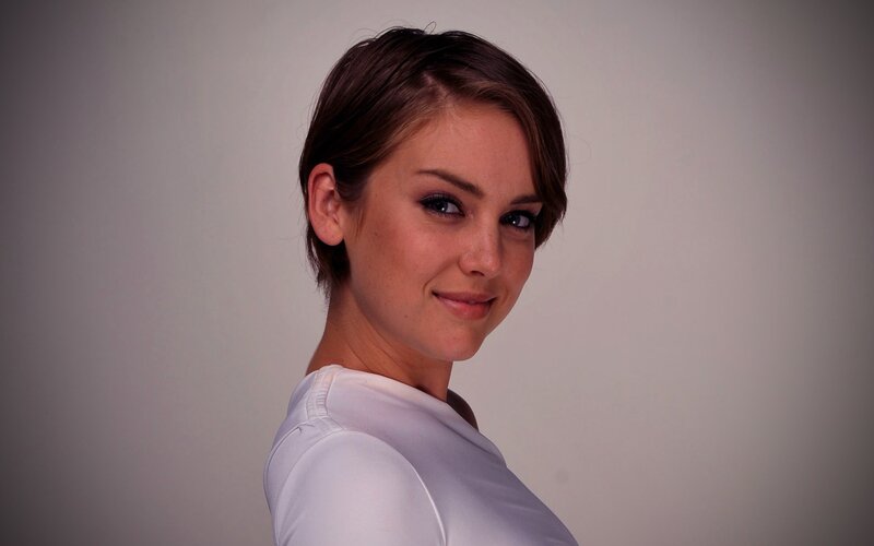 woman in white shirt