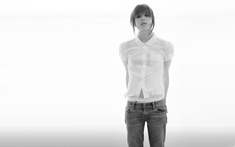 woman in white shirt