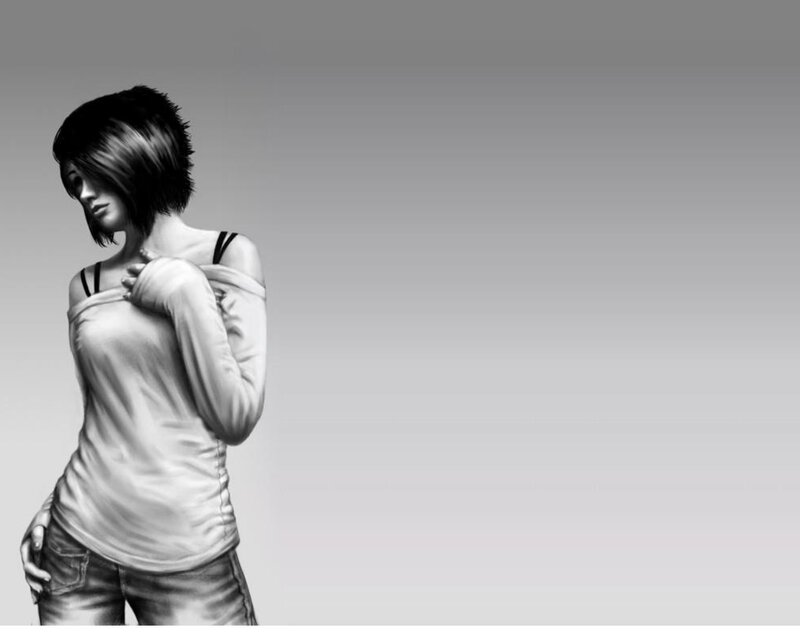 woman in white shirt