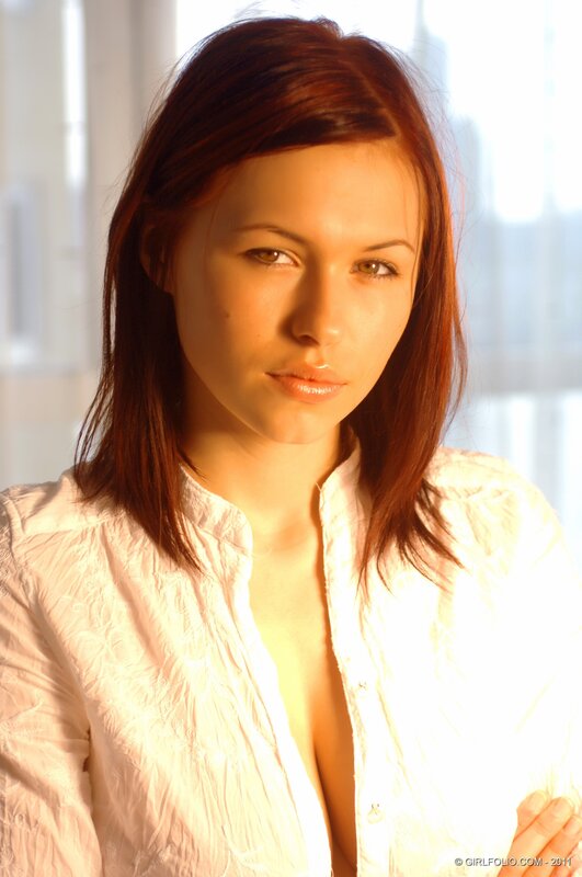 woman in white shirt