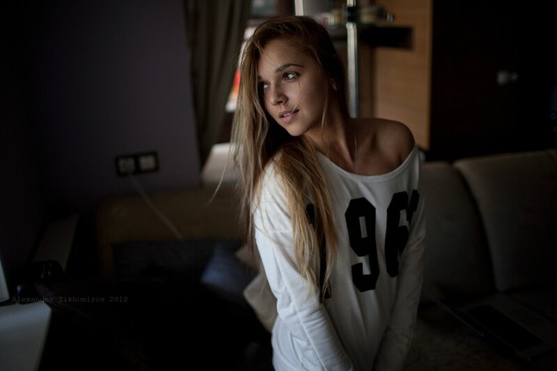 woman in white shirt