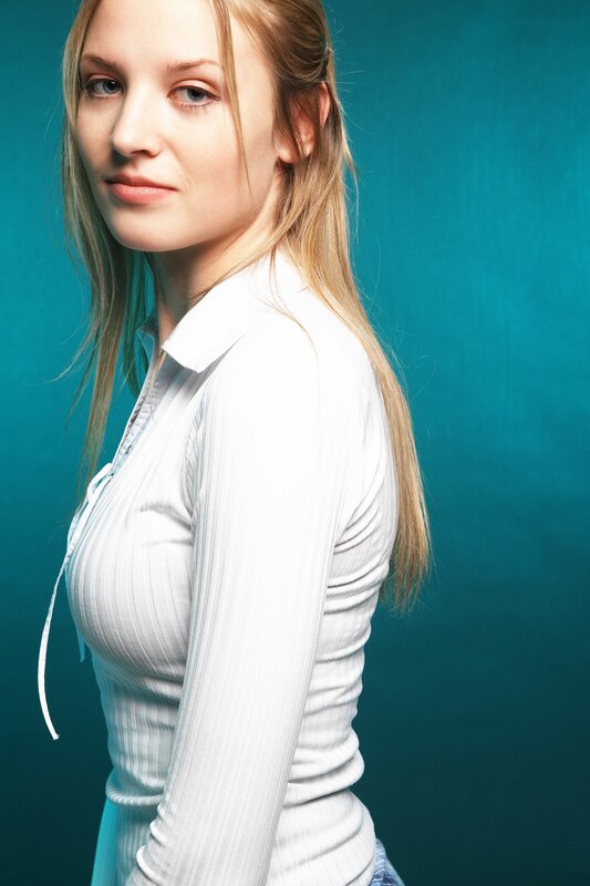 woman in white shirt
