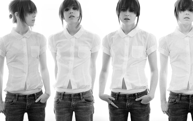 Woman in White Shirt — Black, Neutral, Photograph, White Shirt, Jeans, Black and White