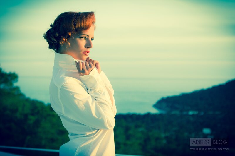 woman in white shirt by the sea