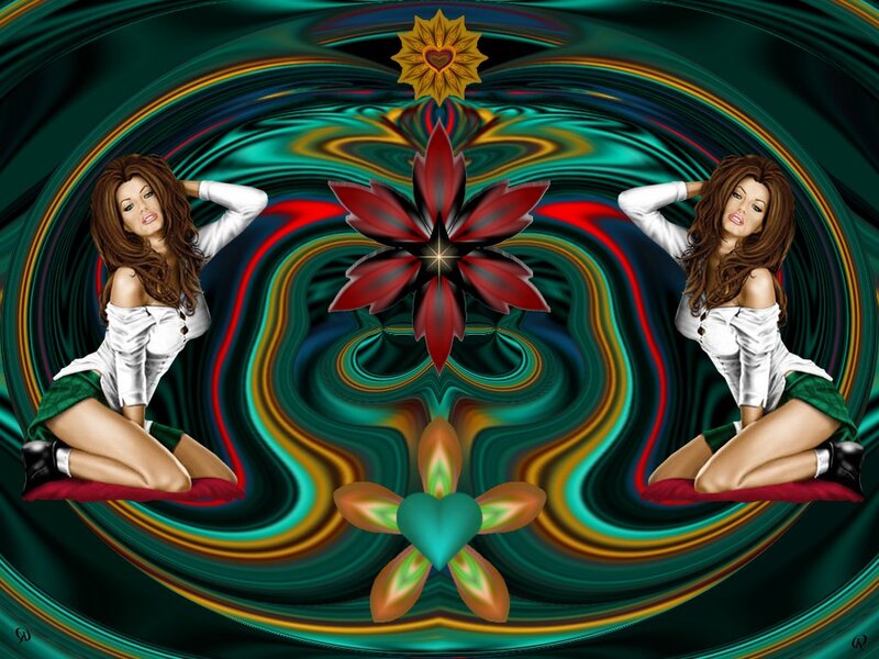 Woman in White Shirt — Green, Hypnotic