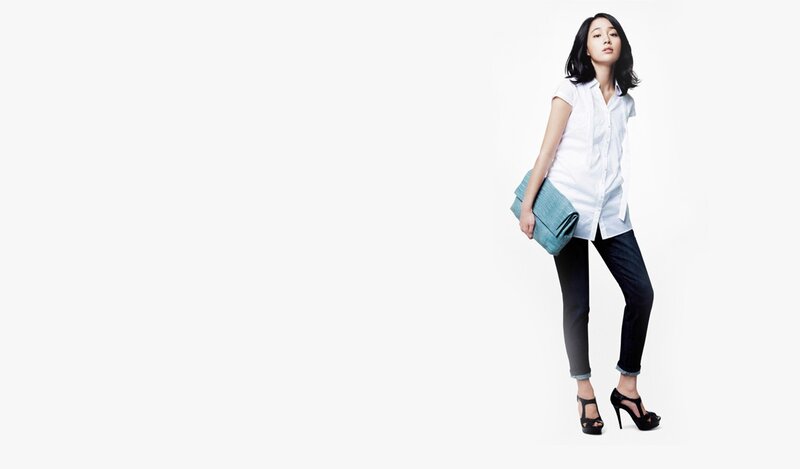 Woman in White Shirt — Neutral, Photograph, Handbag