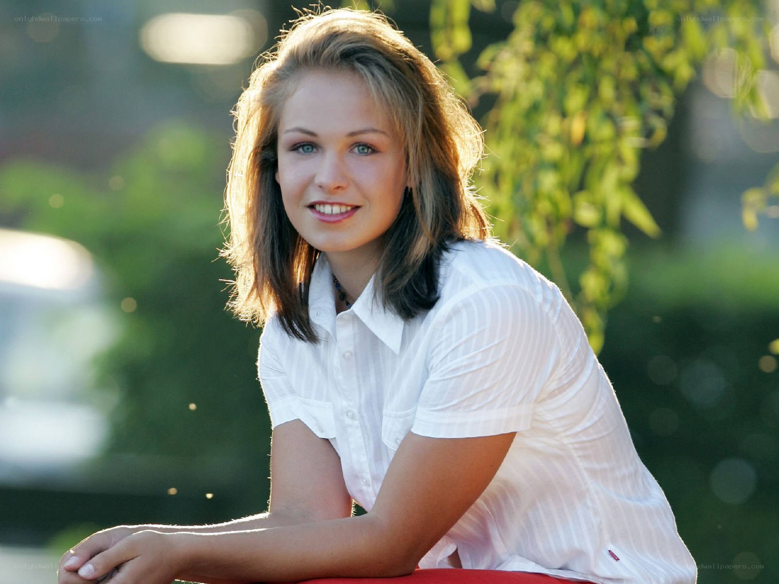 woman in white shirt outdoors