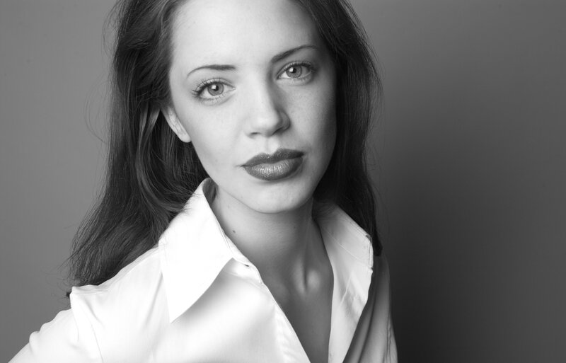 woman in white shirt portrait