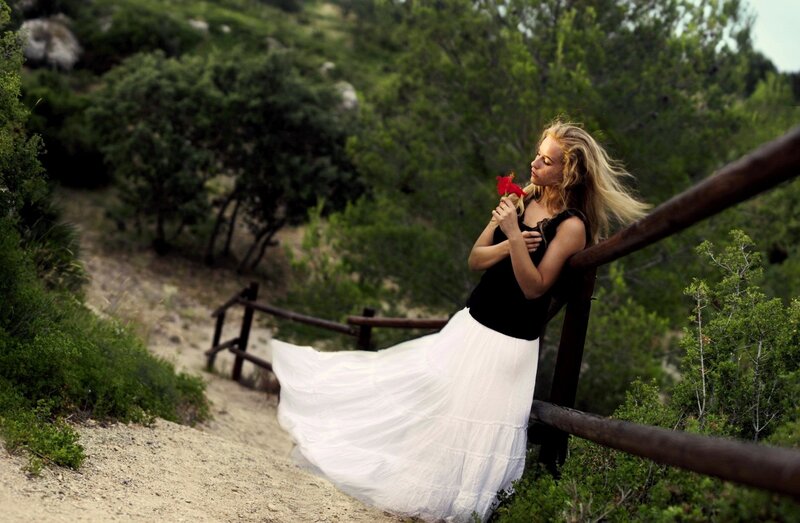 Woman in White Skirt — Serene