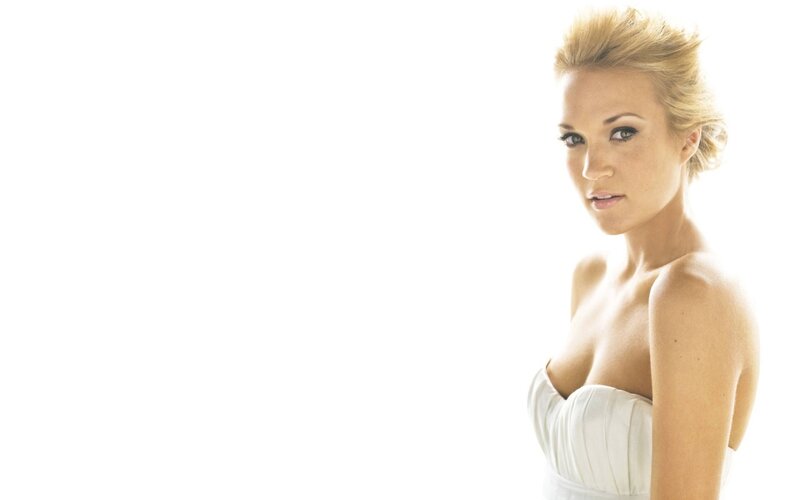 woman in white strapless dress
