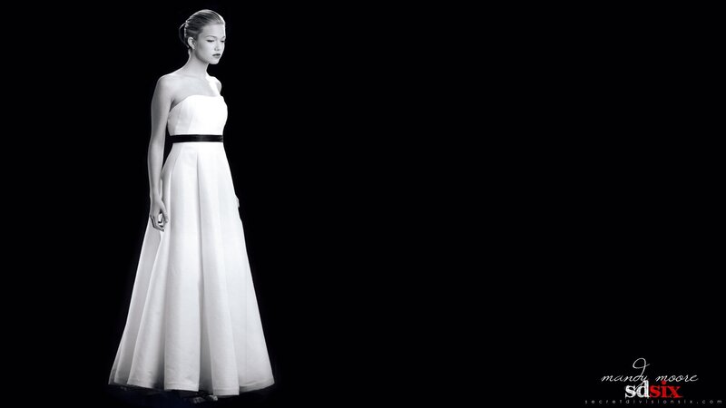 woman in white strapless gown
