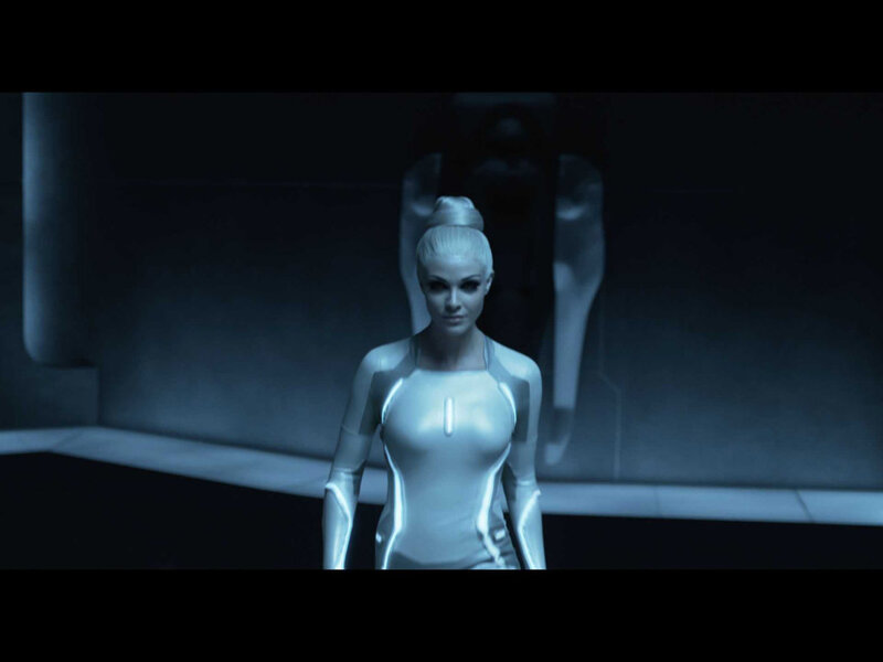Woman in White Suit — Blue