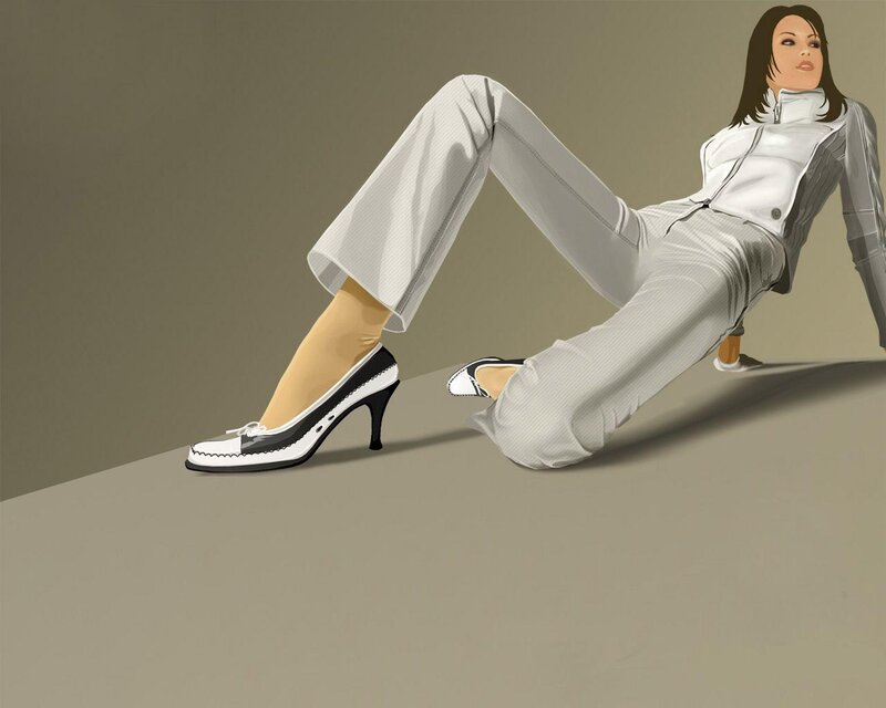 Woman in White Suit — Confident