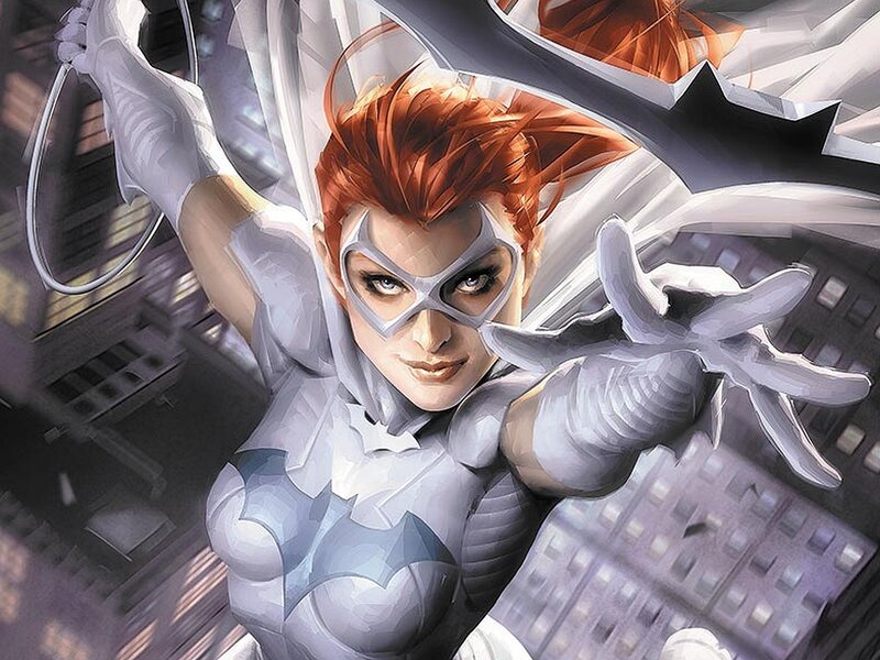 Woman in White Suit — Dramatic, Comic