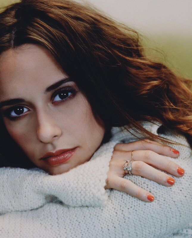 woman in white sweater