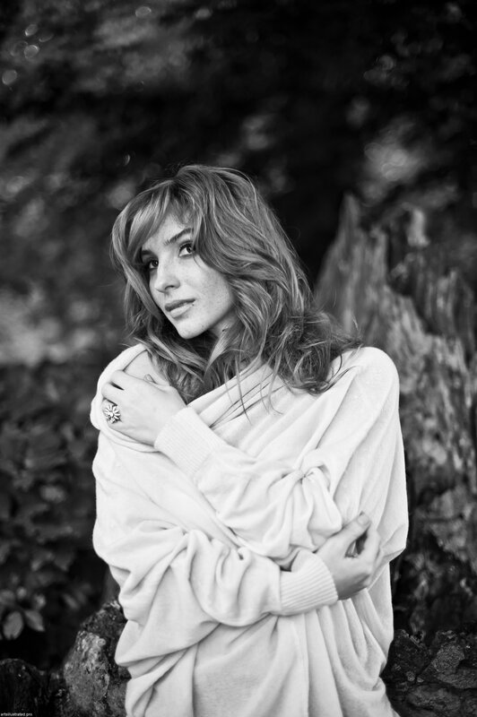 woman in white sweater