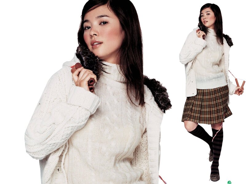 woman in white sweater
