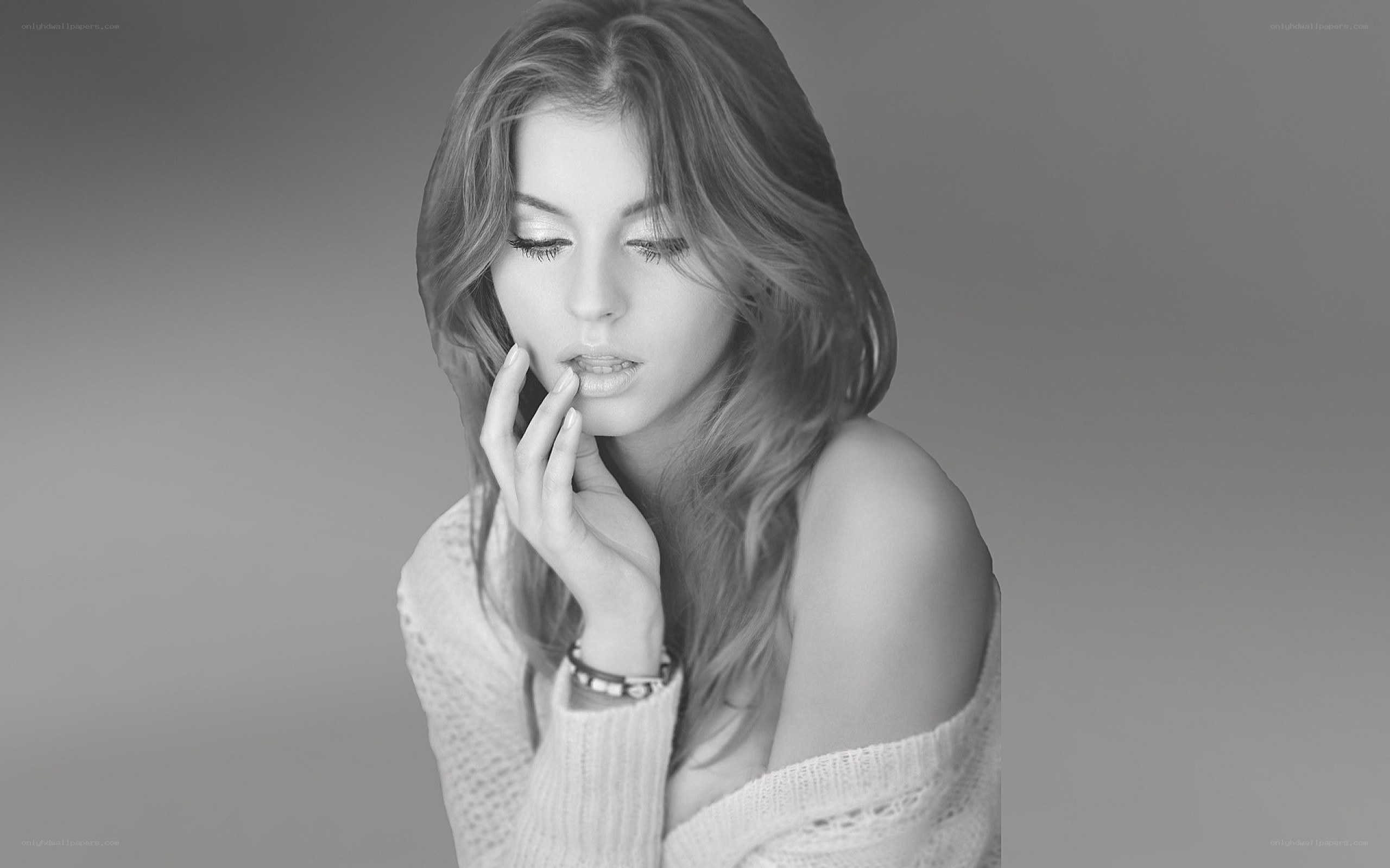 woman in white sweater