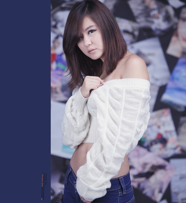 woman in white sweater