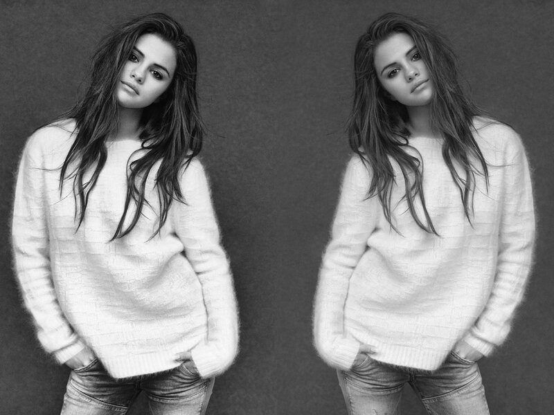 Woman in White Sweater — Black, Neutral