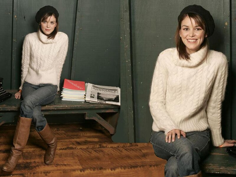 Woman in White Sweater — Casual