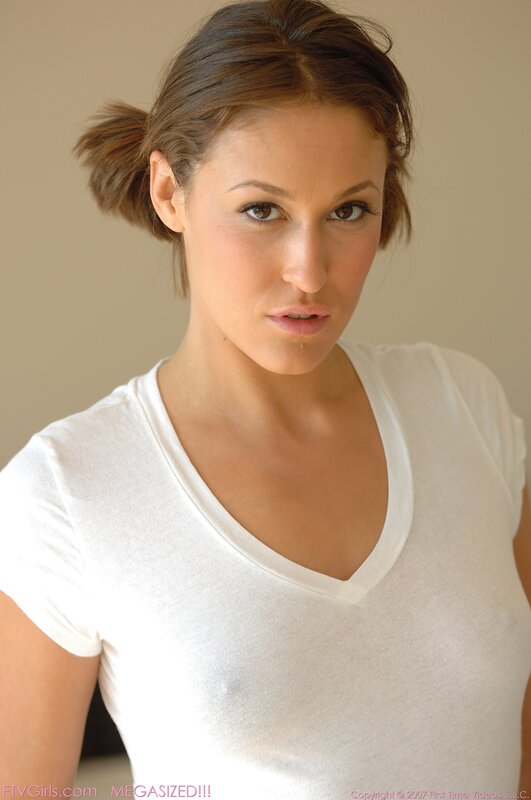 woman in white t-shirt