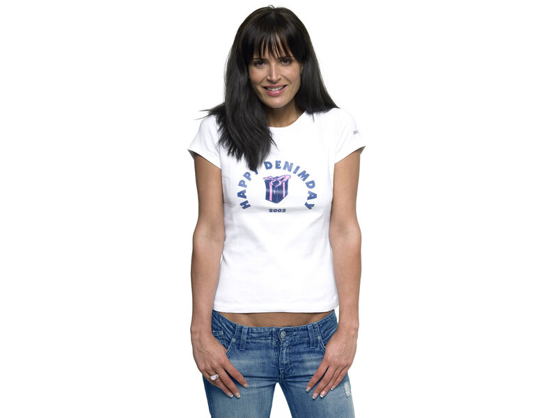 Woman in white t-shirt