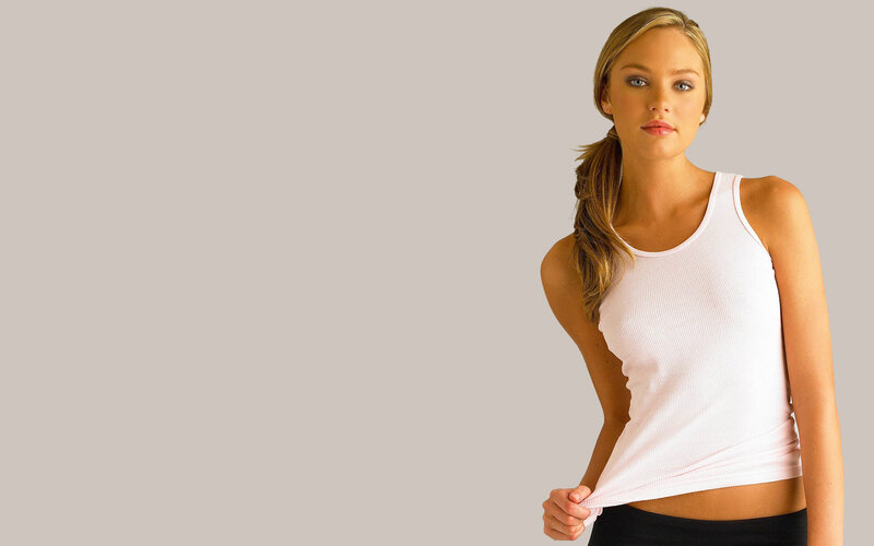woman in white tank top