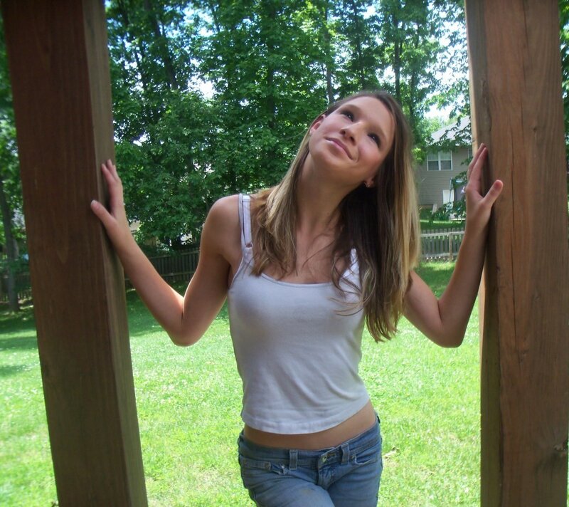 woman in white tank top