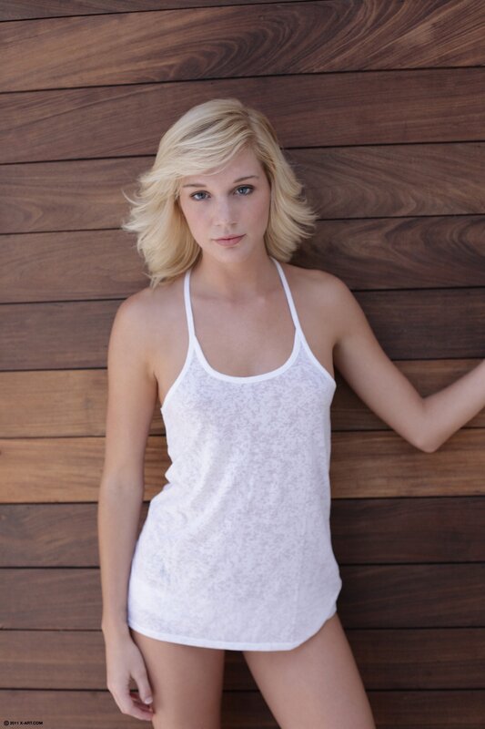 woman in white tank top