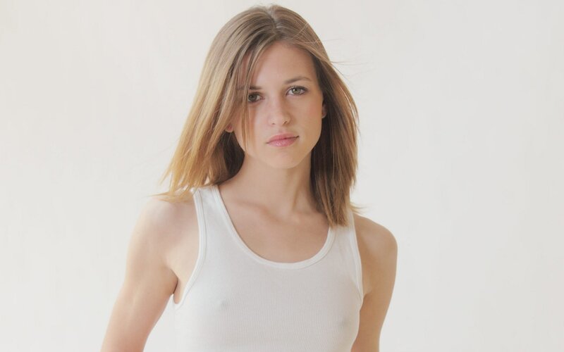 woman in white tank top