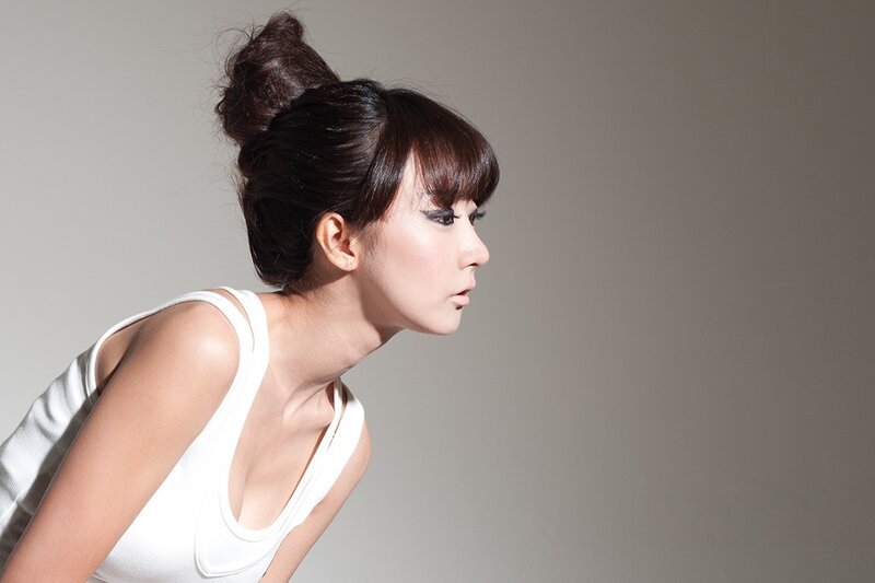woman in white tank top