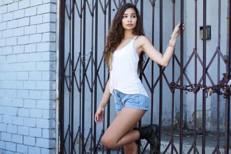woman in white tank top