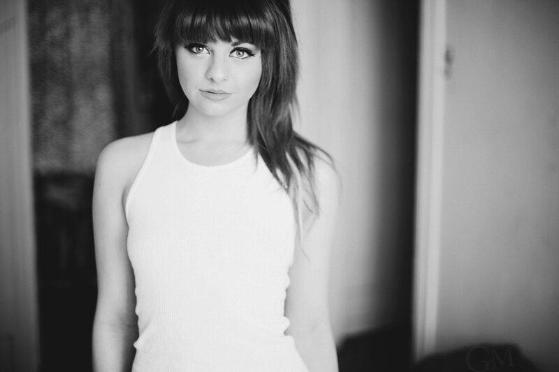 woman in white tank top