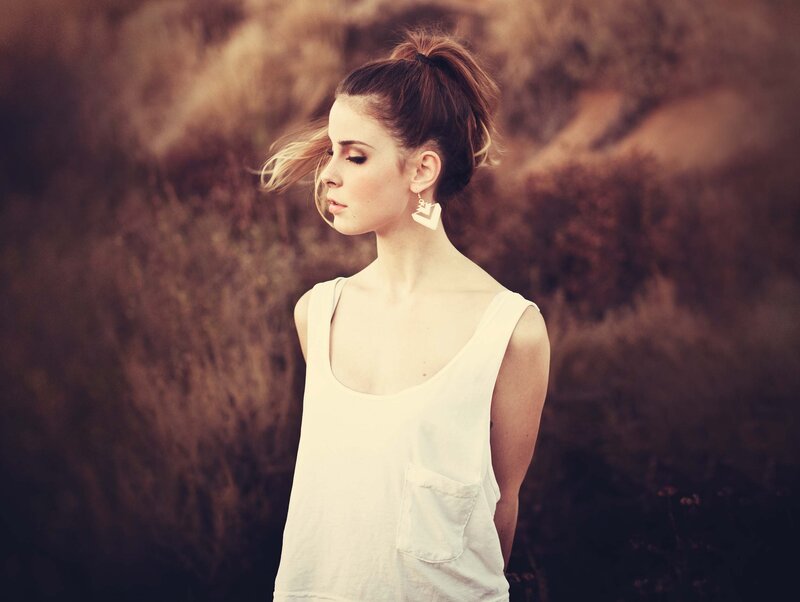 woman in white tank top