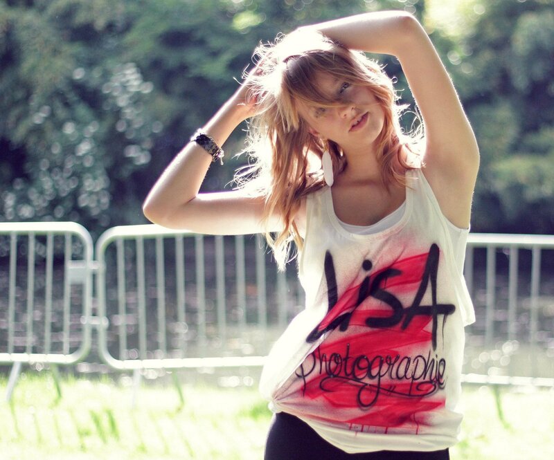 woman in white tank top