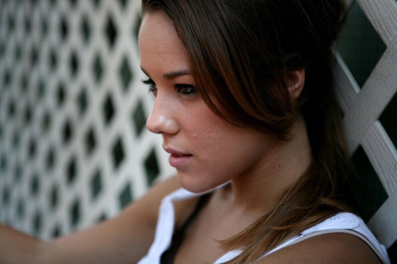 woman in white tank top