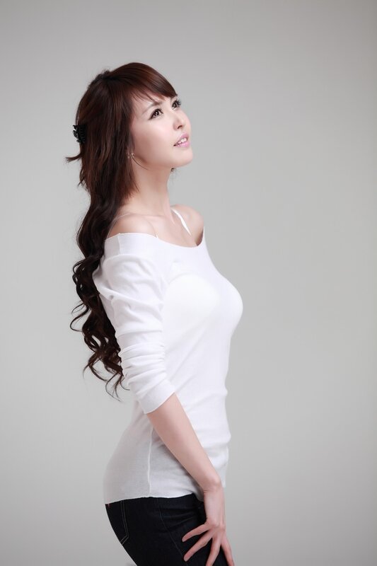 woman in white top