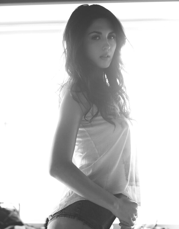 woman in white top
