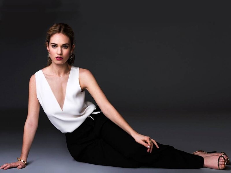 Woman in White Top — Dramatic, Photograph, Black Pants