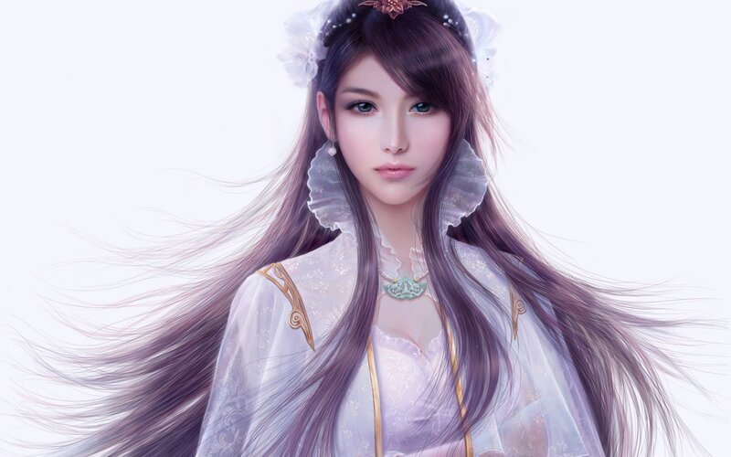 woman in white traditional dress