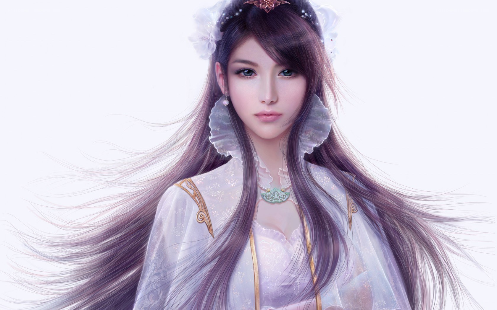 woman in white traditional dress