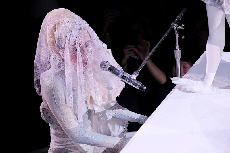 Woman in White Veil — Dramatic, Night