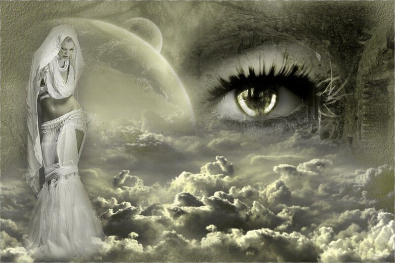 Woman in White Veil — Gray