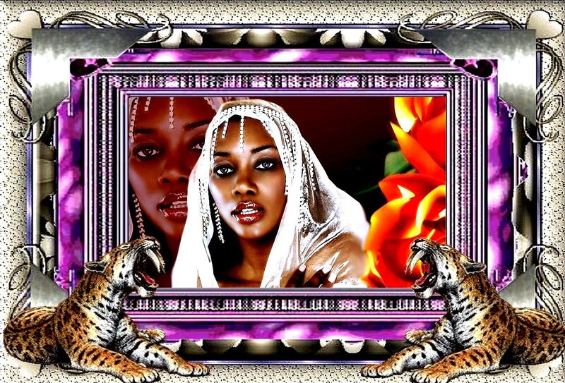 Woman in White Veil — Purple