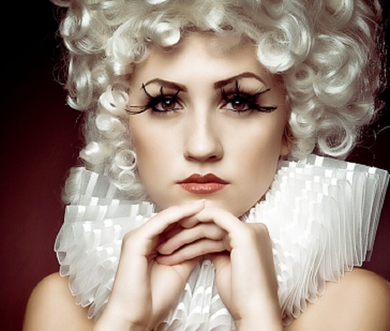 Woman in White Wig